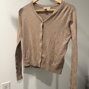 H&M Women's Brown Cardigan Sweater